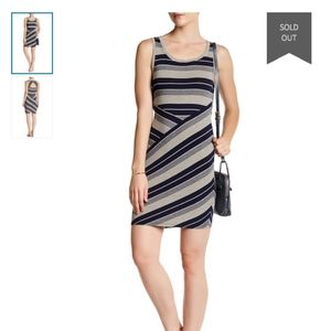 NWT Matty M Striped Sleeveless Bodycon Dress
